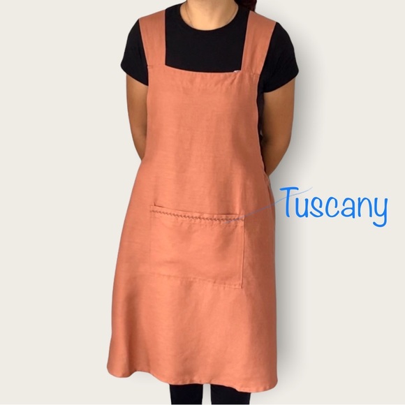 Cross Over Linen Aprons (OS) 100% linen - Picture 7 of 11